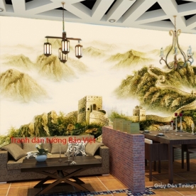 Tranh dán tường 3D đẹp Fm200