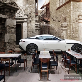 Tranh dán tường 3d cho quán cafe v286
