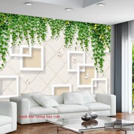 Tranh dán tường cho quán cafe 3D-061