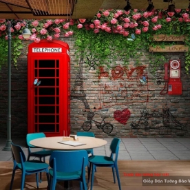 Tranh dán tường cho quán cafe D011