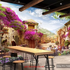 Tranh dán tường cho quán cafe D046