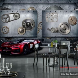 Tranh dán tường cho quán cafe D056