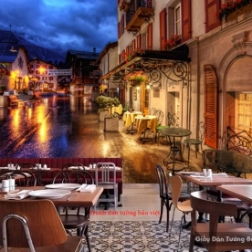 Tranh dán tường cho quán cafe FM232