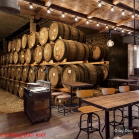 Tranh dán tường cho quán cafe FM239