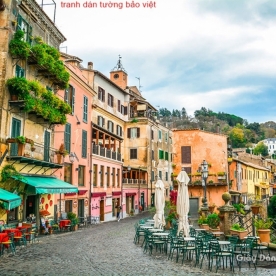 Tranh dán tường cho quán cafe Fm168