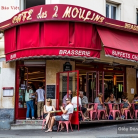 Tranh dán tường cho quán cafe Fm215