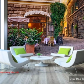 Tranh dán tường cho quán cafe Fm279