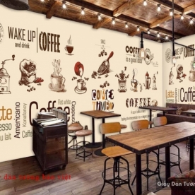 Tranh dán tường cho quán cafe K15015090