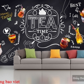 Tranh dán tường cho quán cafe fm392
