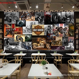 Tranh dán tường cho quán cafe fm396