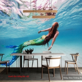 Tranh dán tường cho quán cafe s179