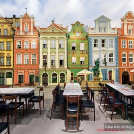 Tranh dán tường cho quán cafe trà sữa v217