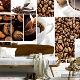 Tranh dán tường cho quán cafe v297