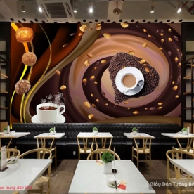 Tranh dán tường cho quán cafe v315