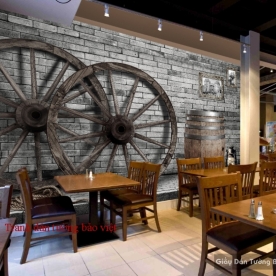 Tranh dán tường trang trí quán cafe Fm204