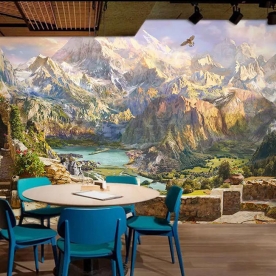 Tranh dán tường cho quán cafe fm426