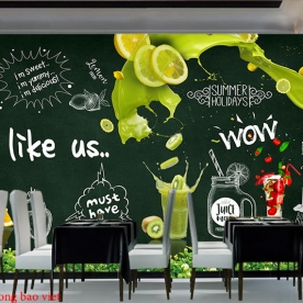 Tranh dán tường cho quán cafe fm424